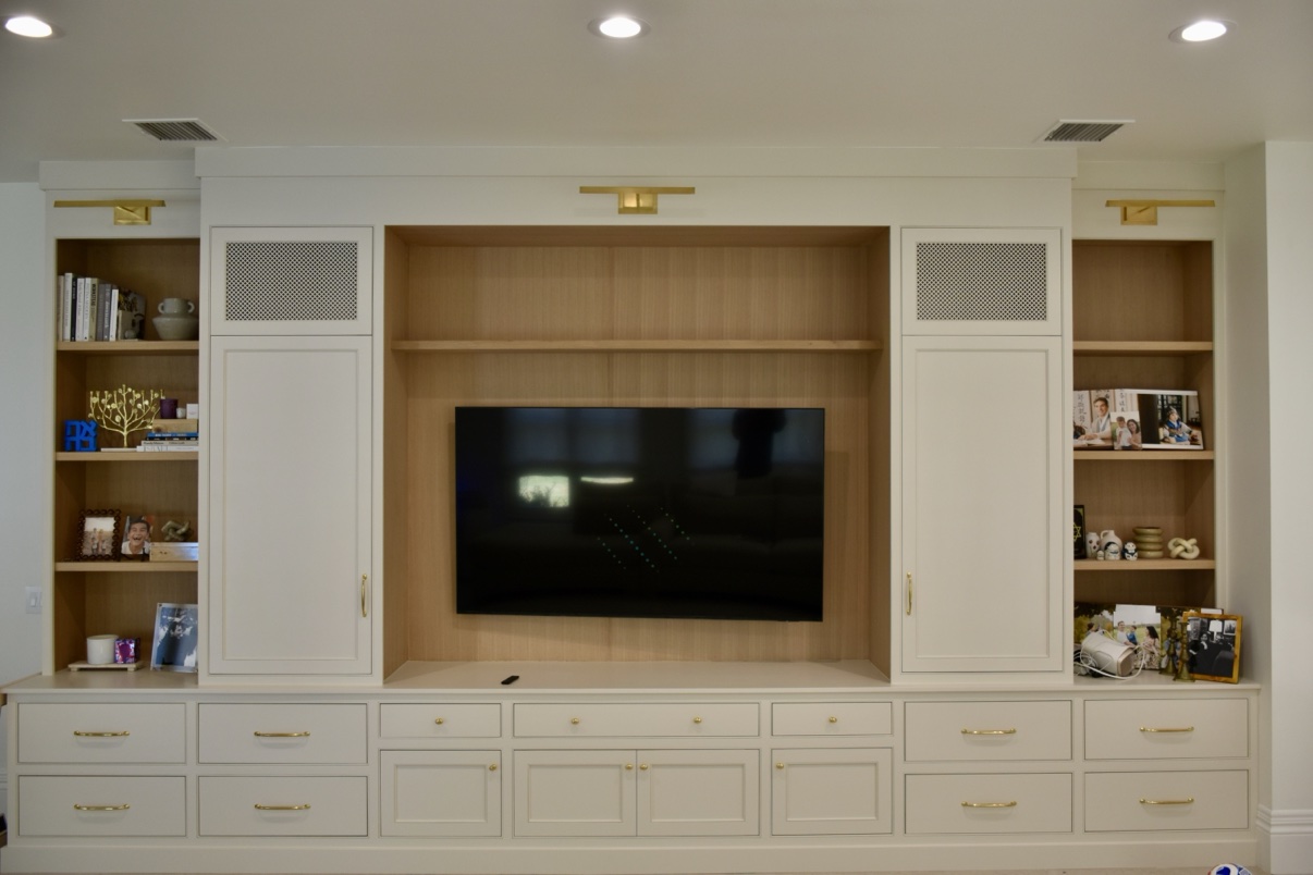 Custom built-in entertainment wall