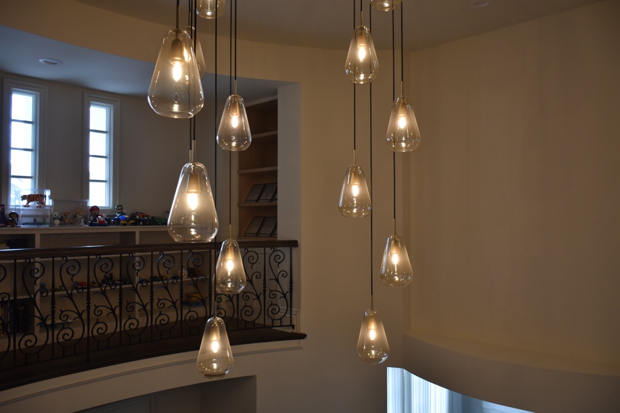 Glass pendant lights